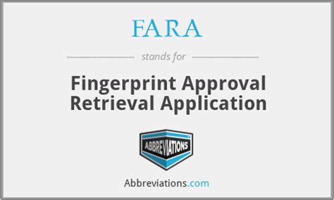 fingerprinting approval retrieval application.